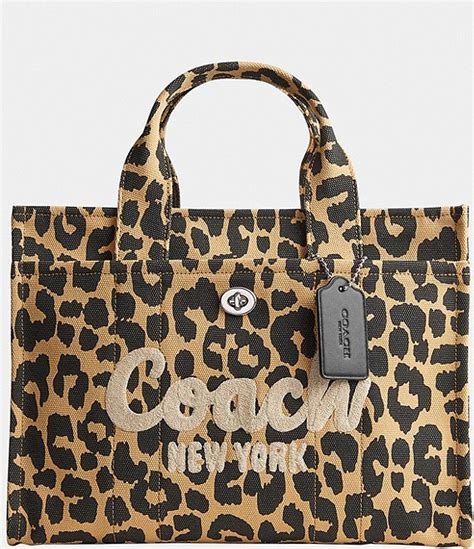 coach leopard cargo tote bag.